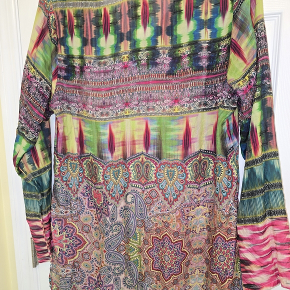 Johnny Was Multicolor Patterned Top - Picture 3 of 6